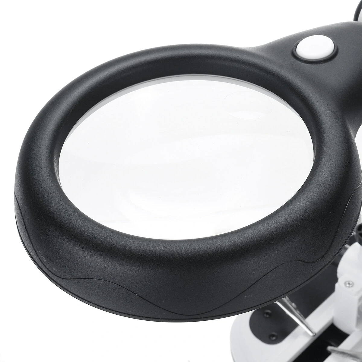 LED Soldering Iron Stand with Helping Hand Clamp & Magnifying Glass - Image 5