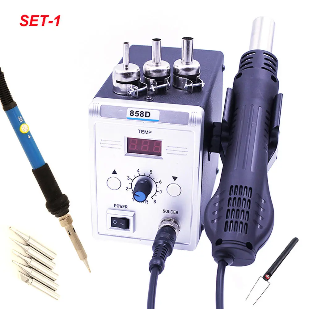 858D 700W Hot Air Soldering Station | BGA Rework & SMD Repair | 220V/110V - Image 2