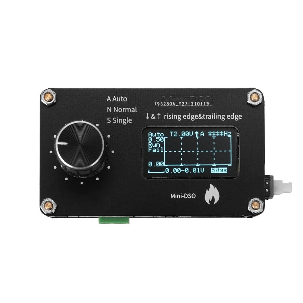 Hantek 0.96 Inch Mini Oscilloscope | Single-Channel 250 kHz | OLED Display & Metal Knob - Image 3