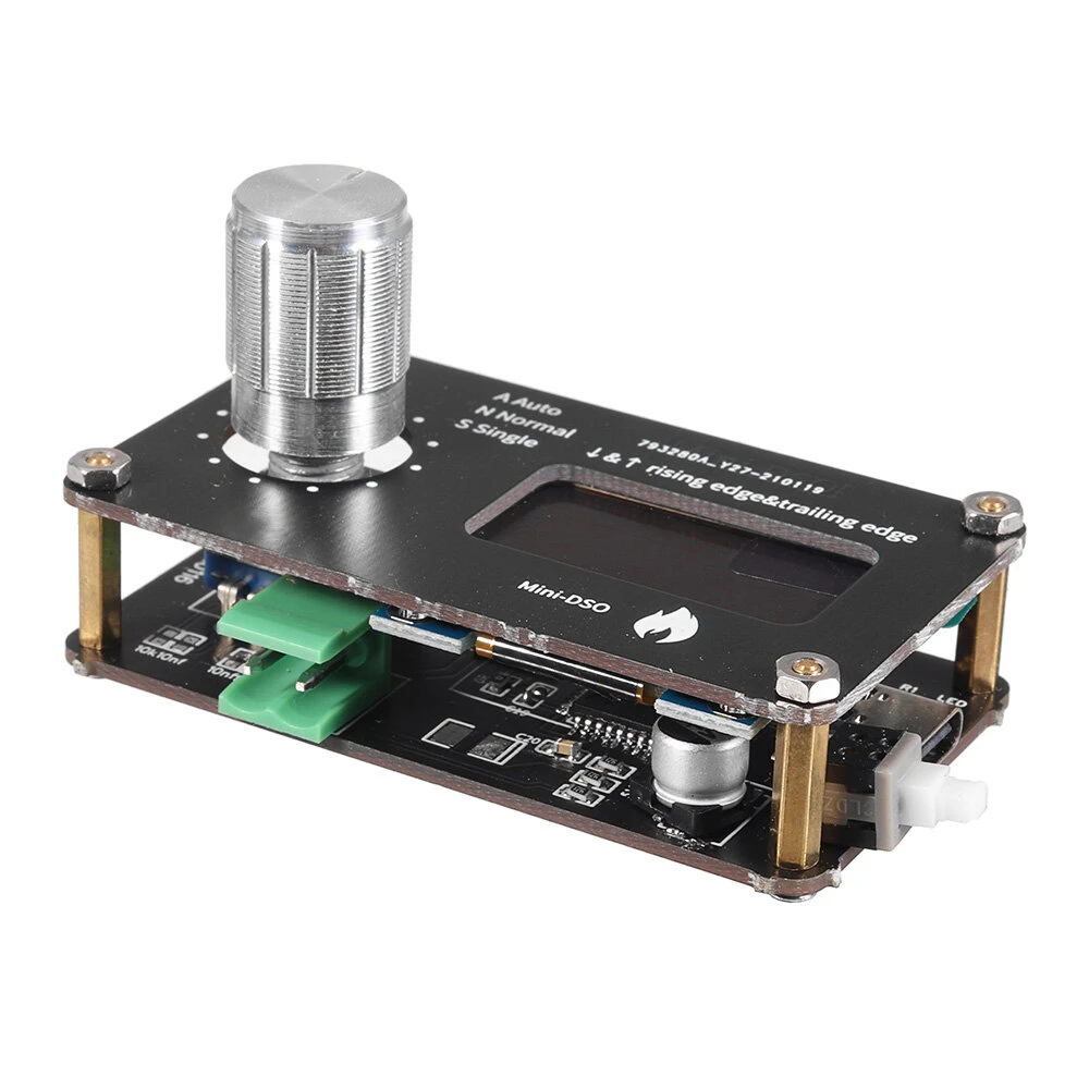 Hantek 0.96 Inch Mini Oscilloscope | Single-Channel 250 kHz | OLED Display & Metal Knob - Image 4