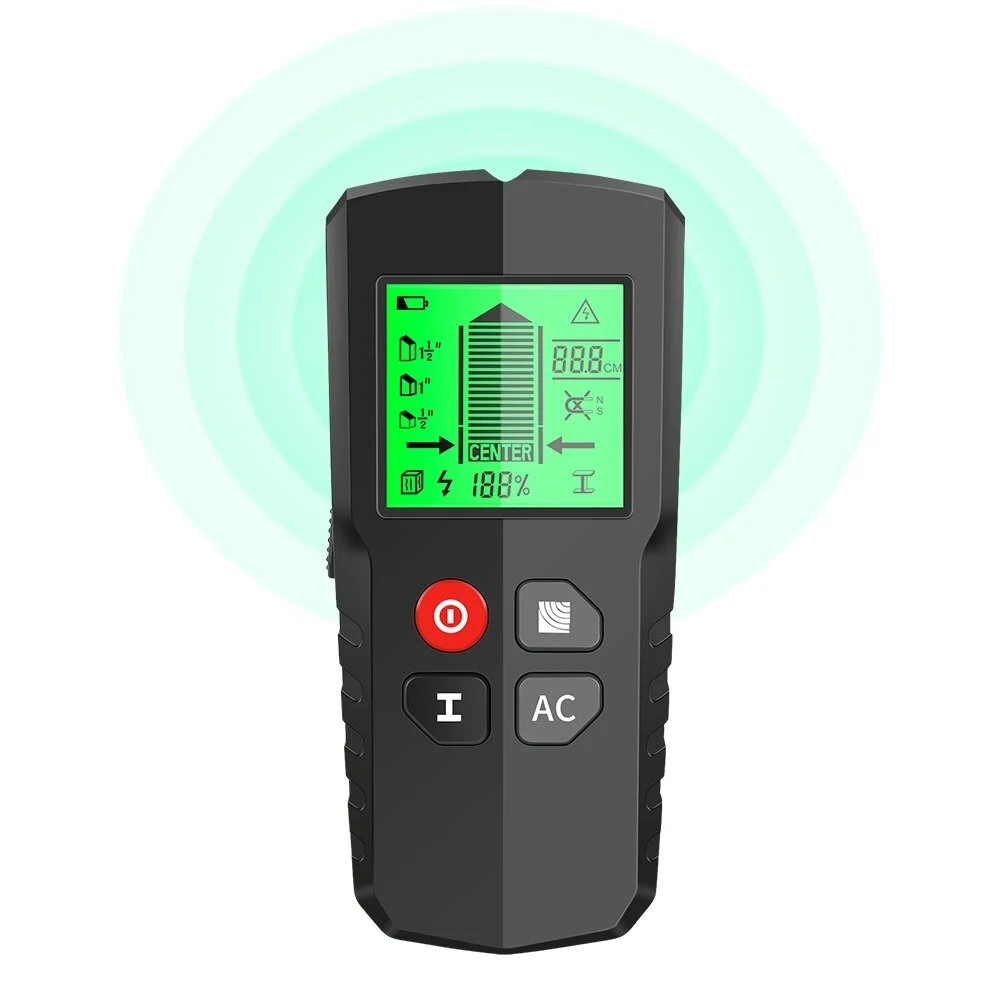 Stud Finder Wall Scanner 5-in-1 | Detects Wood, Metal & Live Wires | Backlit Display - Image 2