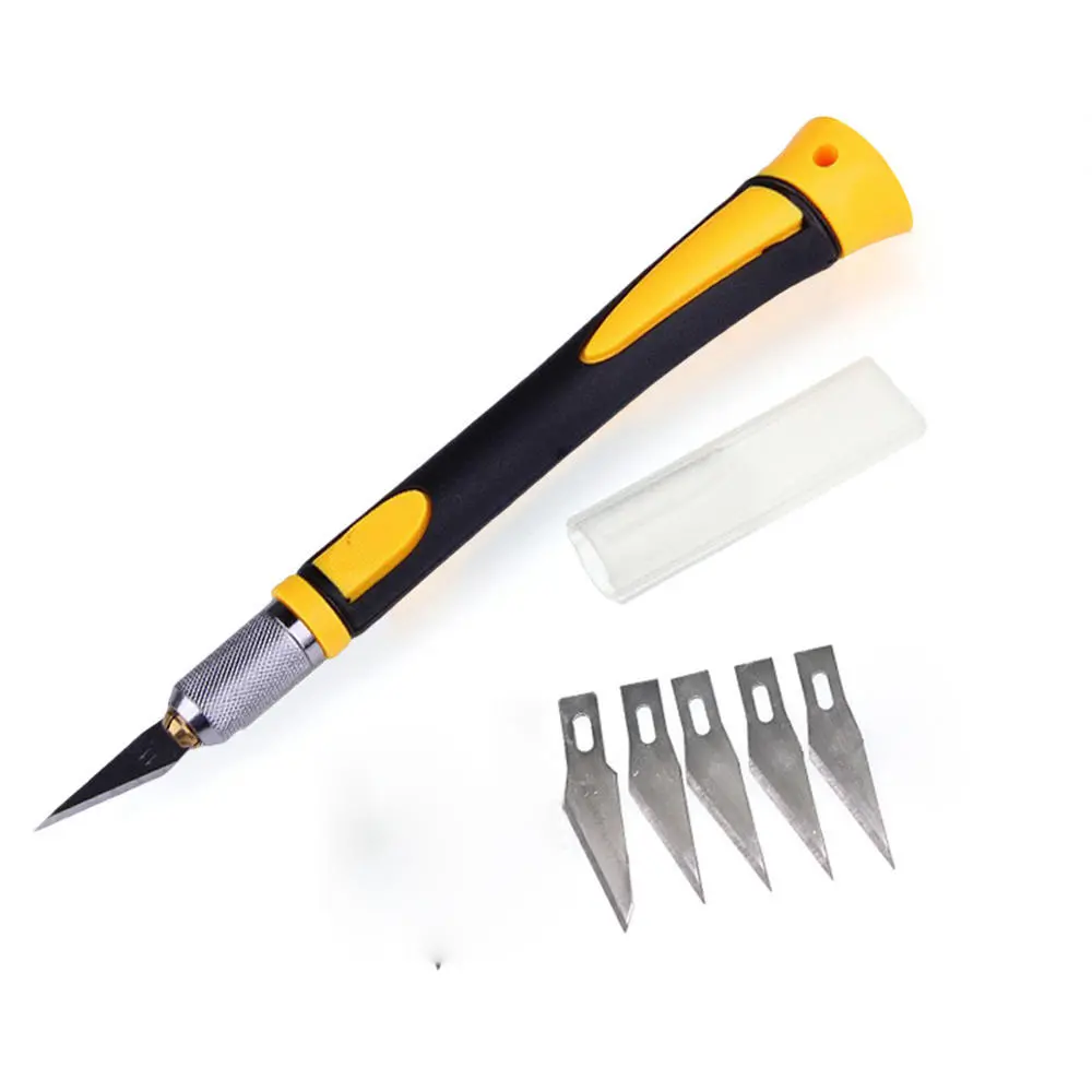 Wood Carving Tool with 5 Blades - Sharp Non-Slip Handle for Craft & Sculpture - Image 4