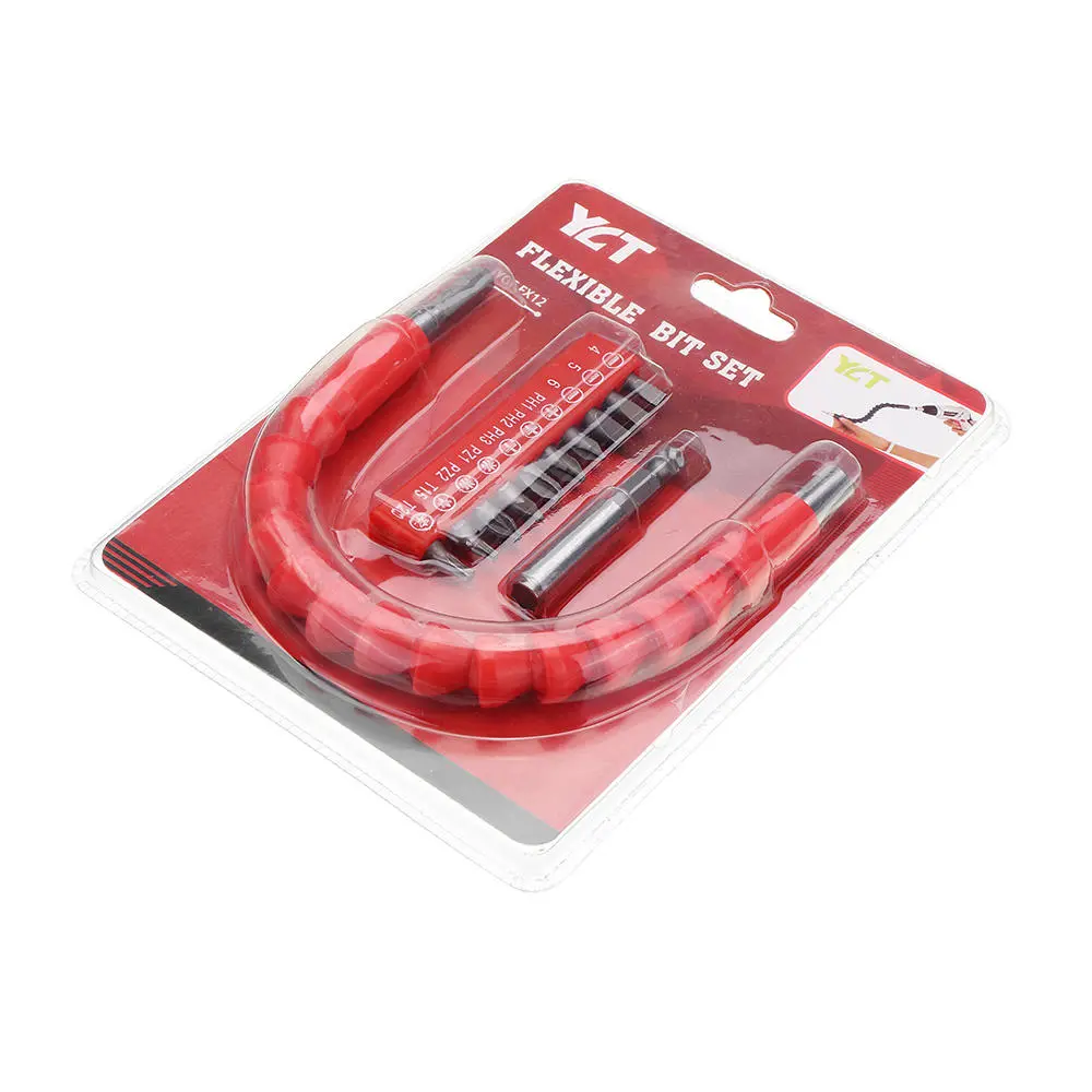 Drillpro 300mm Flexible Shaft | 10pc Screwdriver Bits & Extension Rod for Drill - Image 3