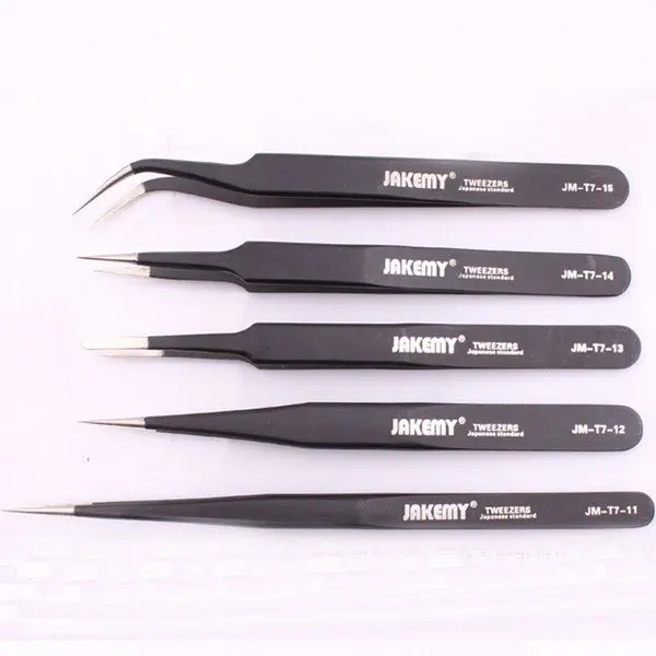 JAKEMY JM-T7-11 Long Pointed End Tweezer | Stainless Steel DIY Electronics Tool - Image 4