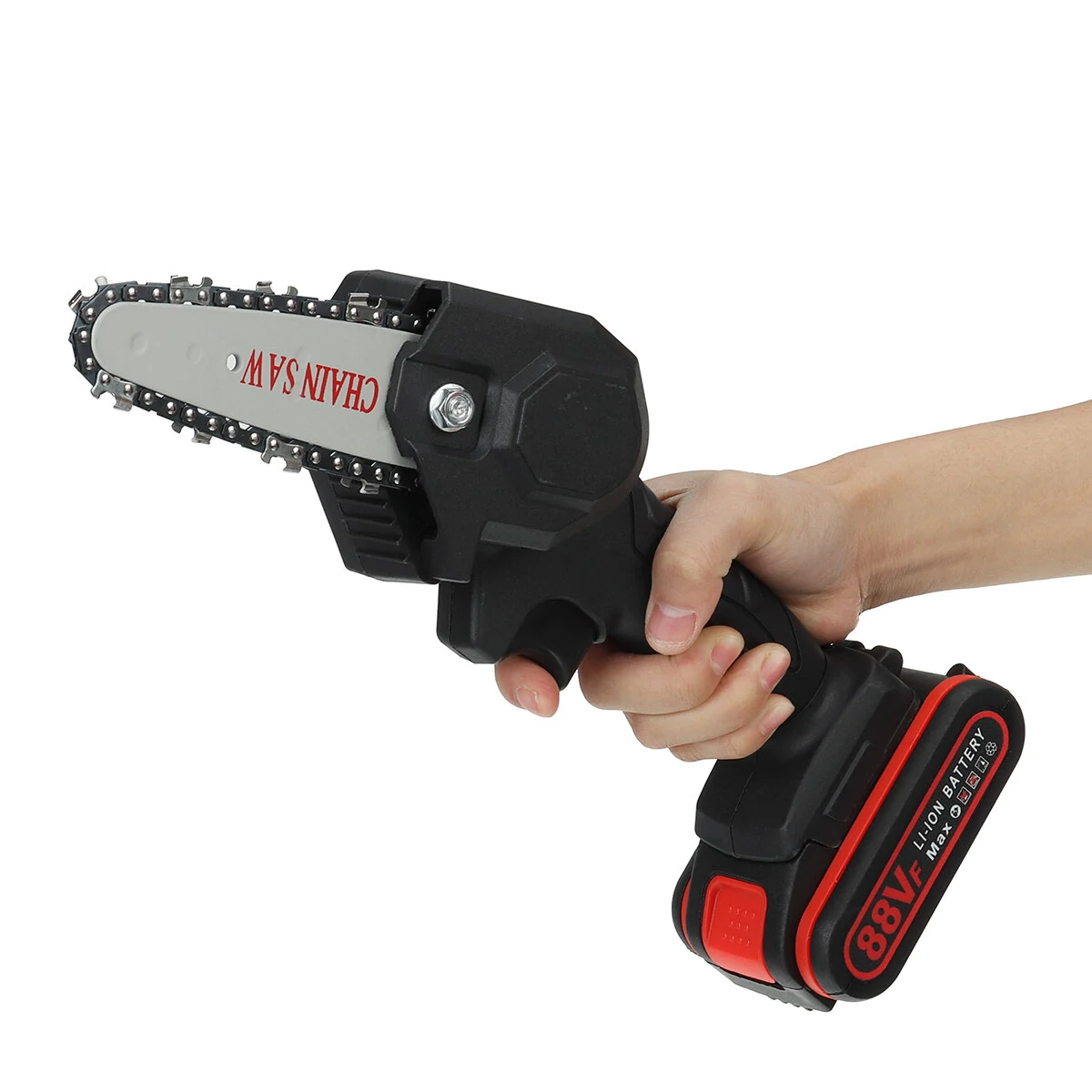 VIOLEWORKS 21V Cordless One-Hand Saw - 4 Inch Chain Saw w/ Battery Kit - Image 3