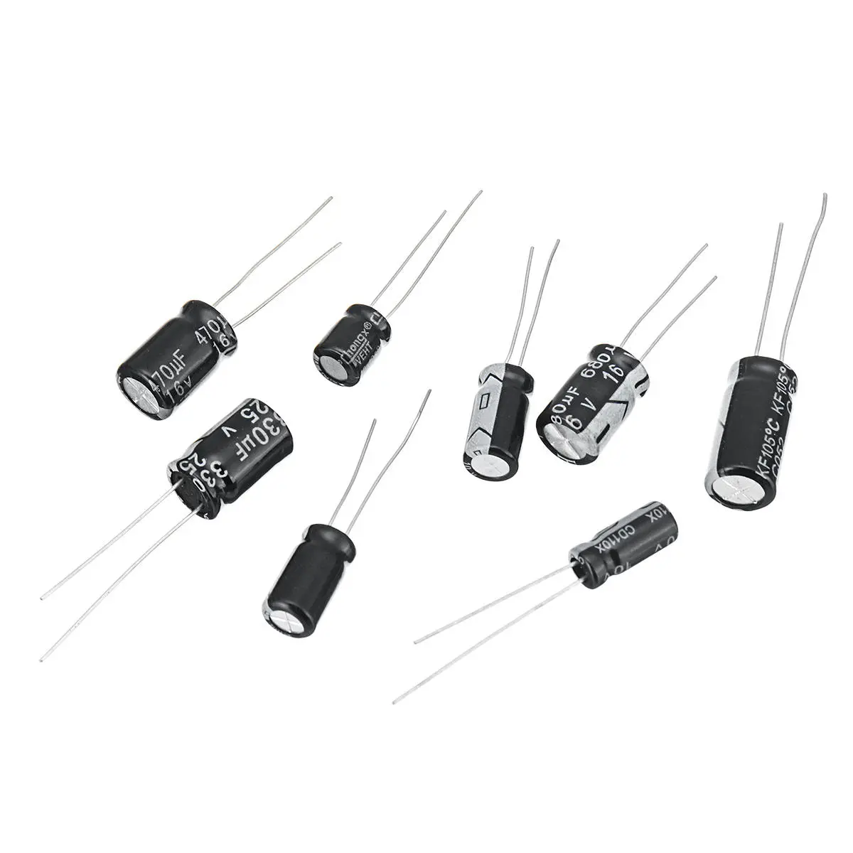 500PCS Electrolytic Capacitor Assortment Kit - 0.1UF to 1000UF, 16V-50V, 24 Values - Image 4