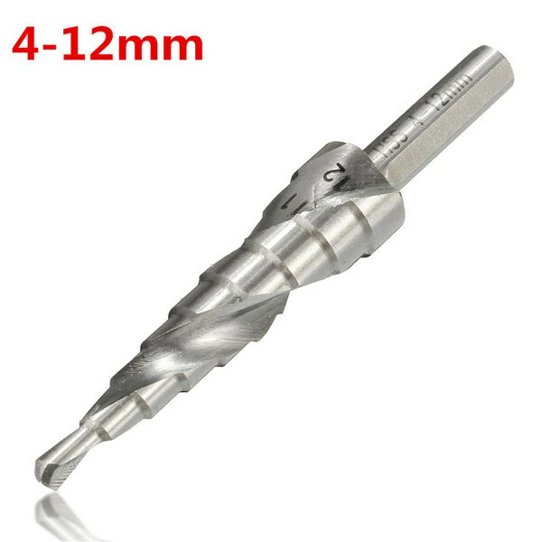HSS Hex Shank Step Drill Bit | 4-32mm Cone Cutter | Spiral Groove - Image 4