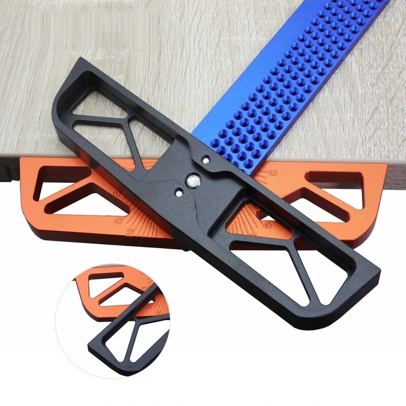 T300/T400 Aluminum Alloy T-Square Angle Ruler - Multifunction Measuring & Marking Tool - Image 4