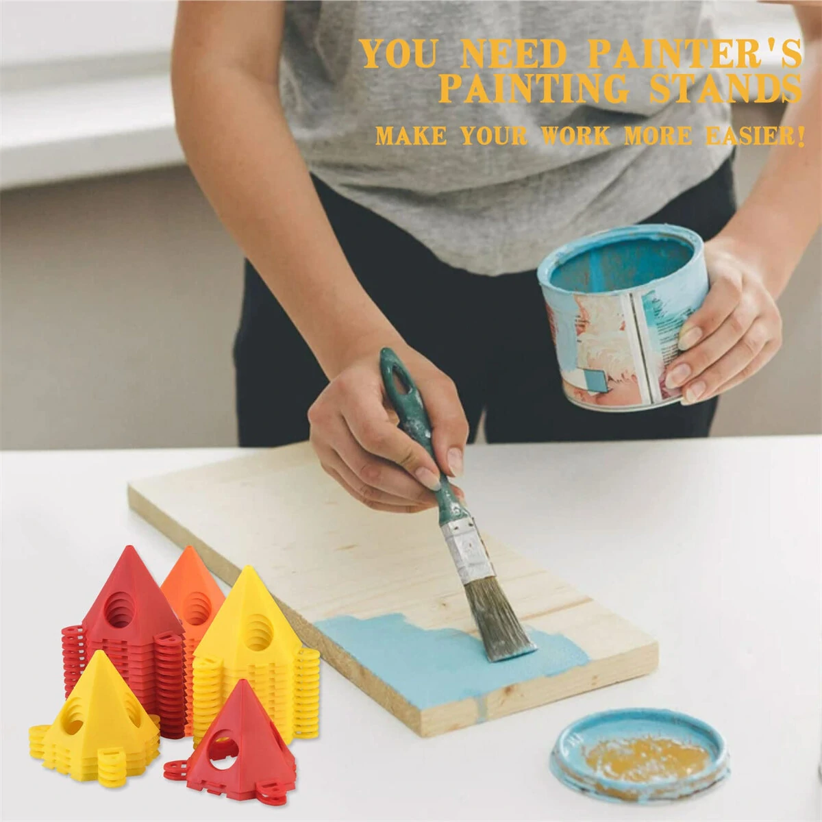 10pcs Portable Woodworking Paint Triangle Stand - Carpenter Lift Pads & Feet Tool Accessories - Image 5