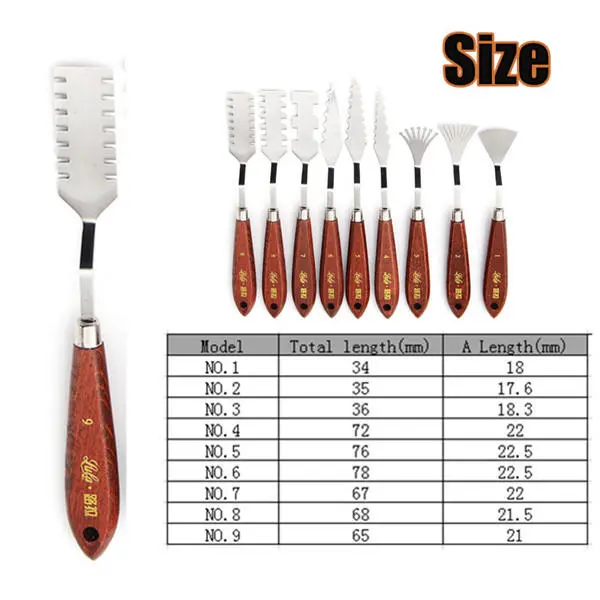 Stainless Steel Palette Scrapers - Artist Painting Tool & Shovel Spatula - Image 2