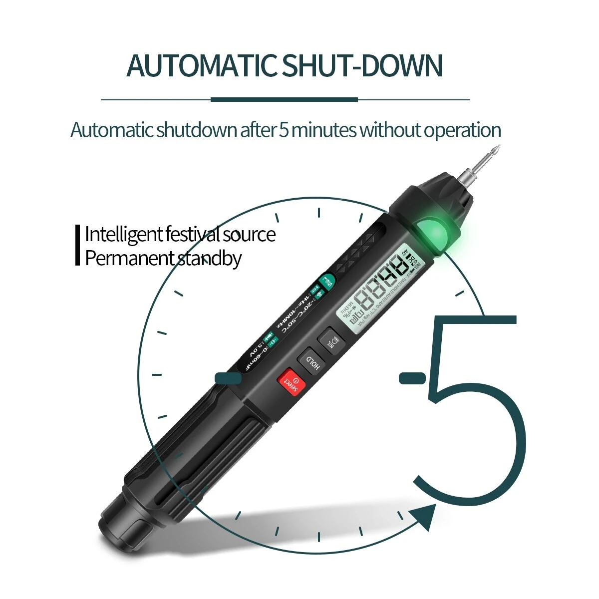 ANENG A3007 Digital Multimeter | Auto Sensor Pen Tester | 6000 Counts NCV - Image 5