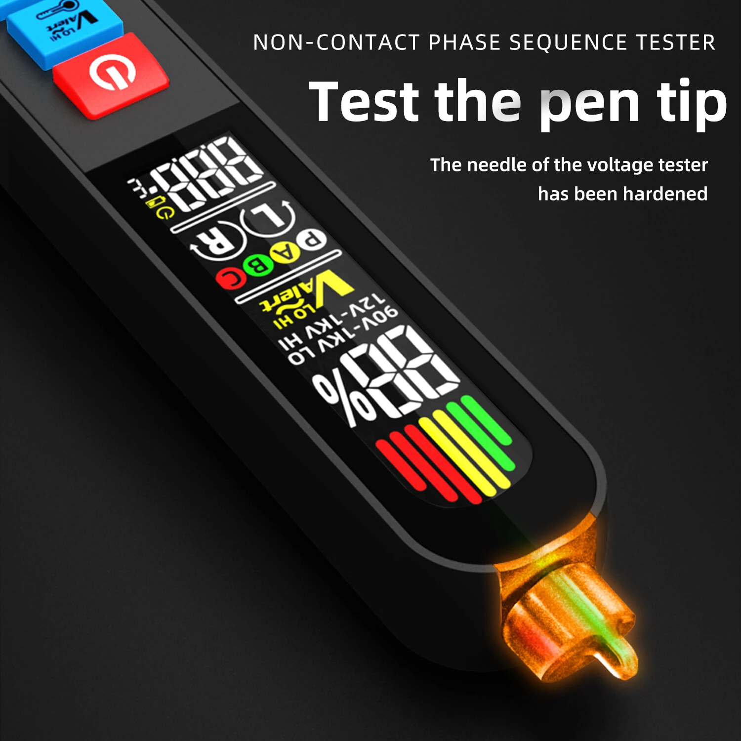 BSIDE AVX1 Non-Contact Phase Tester - Voltage & Temperature Detection - LCD Display - Rechargeable - Image 4