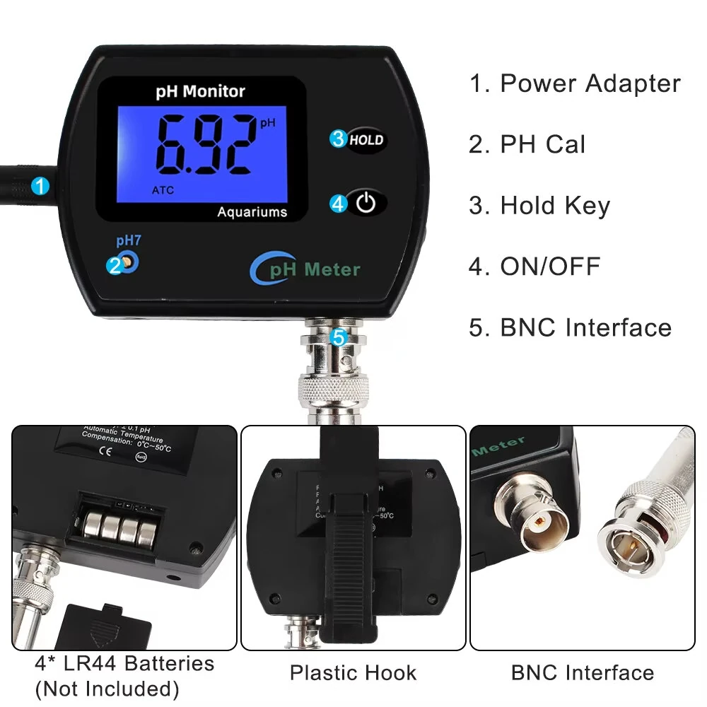 PH Meter - LCD Display Water Quality Monitor | Multi-Parameter Tester for Aquarium & Laboratory - Image 3