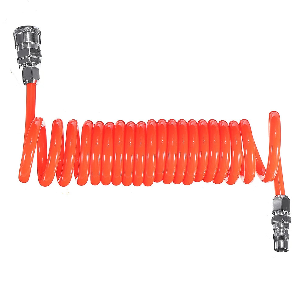 PU Spiral Air Hose - 5mm Inner Diameter | 3-15M Length with 1/4 Coupler & Bend Restrictor - Image 2