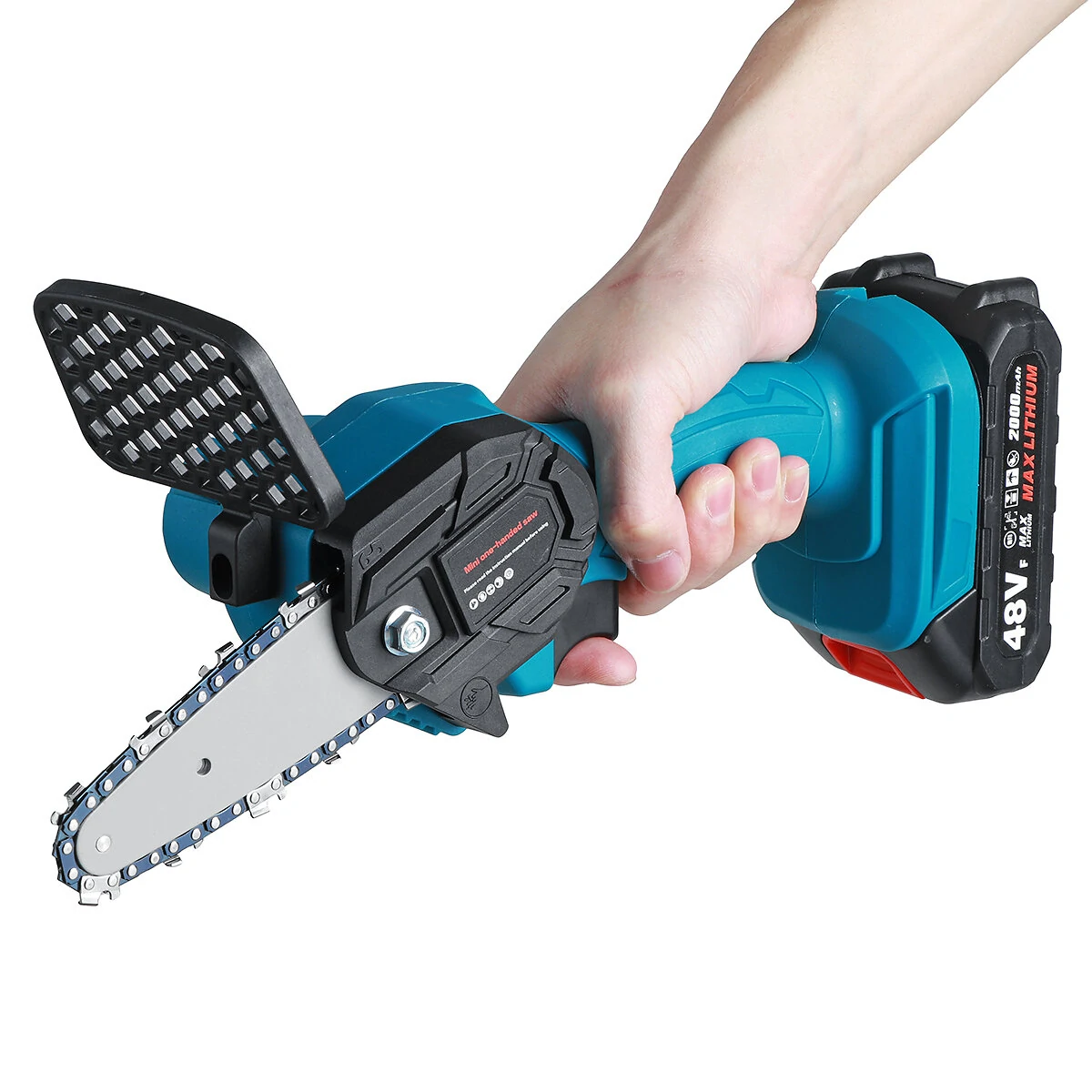 WORX 21V Cordless Electric Chain Saw | 4-Inch Bar | 2 Battery Kit - Image 4