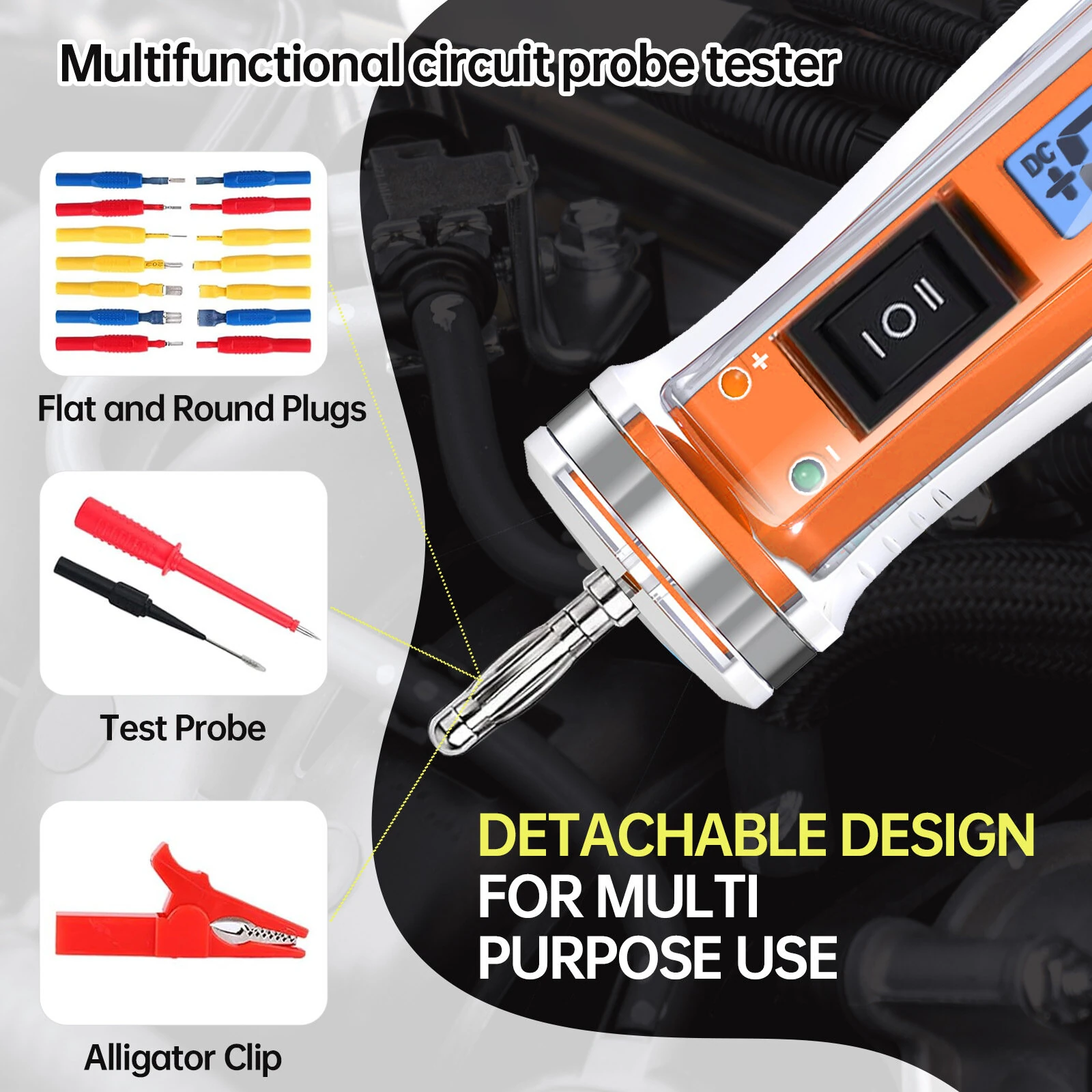 NS-822A Digital Circuit Probe Tester | 3-36VDC LCD Screen & Overload Protection - Image 2
