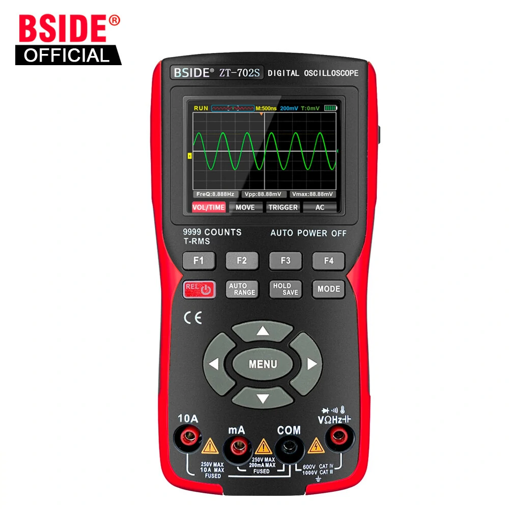 BSIDE ZT702S Multimeter & Oscilloscope - True RMS, 48M/S, 10MHz, PC Data Storage - Image 2