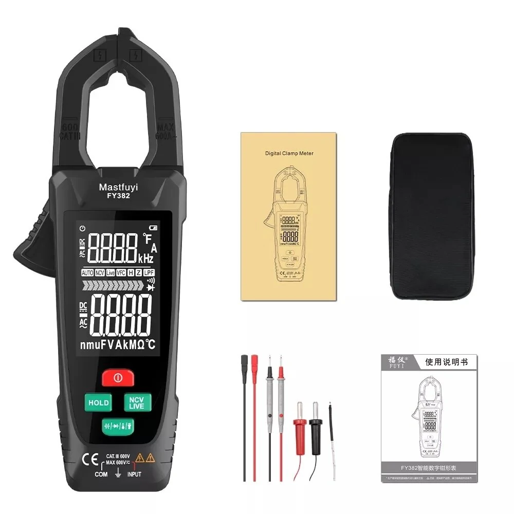 FUYI FY382 Digital Clamp Meter | 9999 Counts, Auto Range AC Voltage Current - Image 3