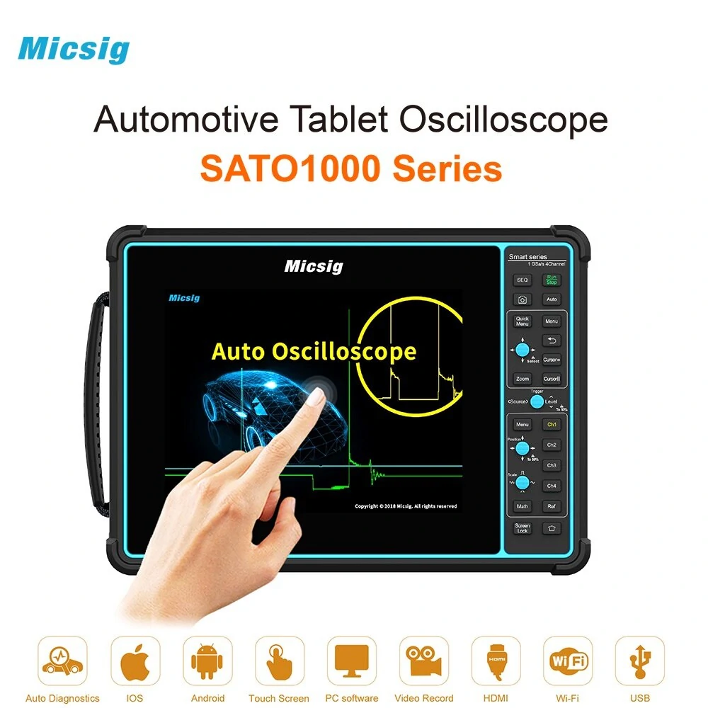 Micsig SATO1004 4-Channel 100MHz Tablet Oscilloscope | 1G Sa/s | APP Control - Image 3