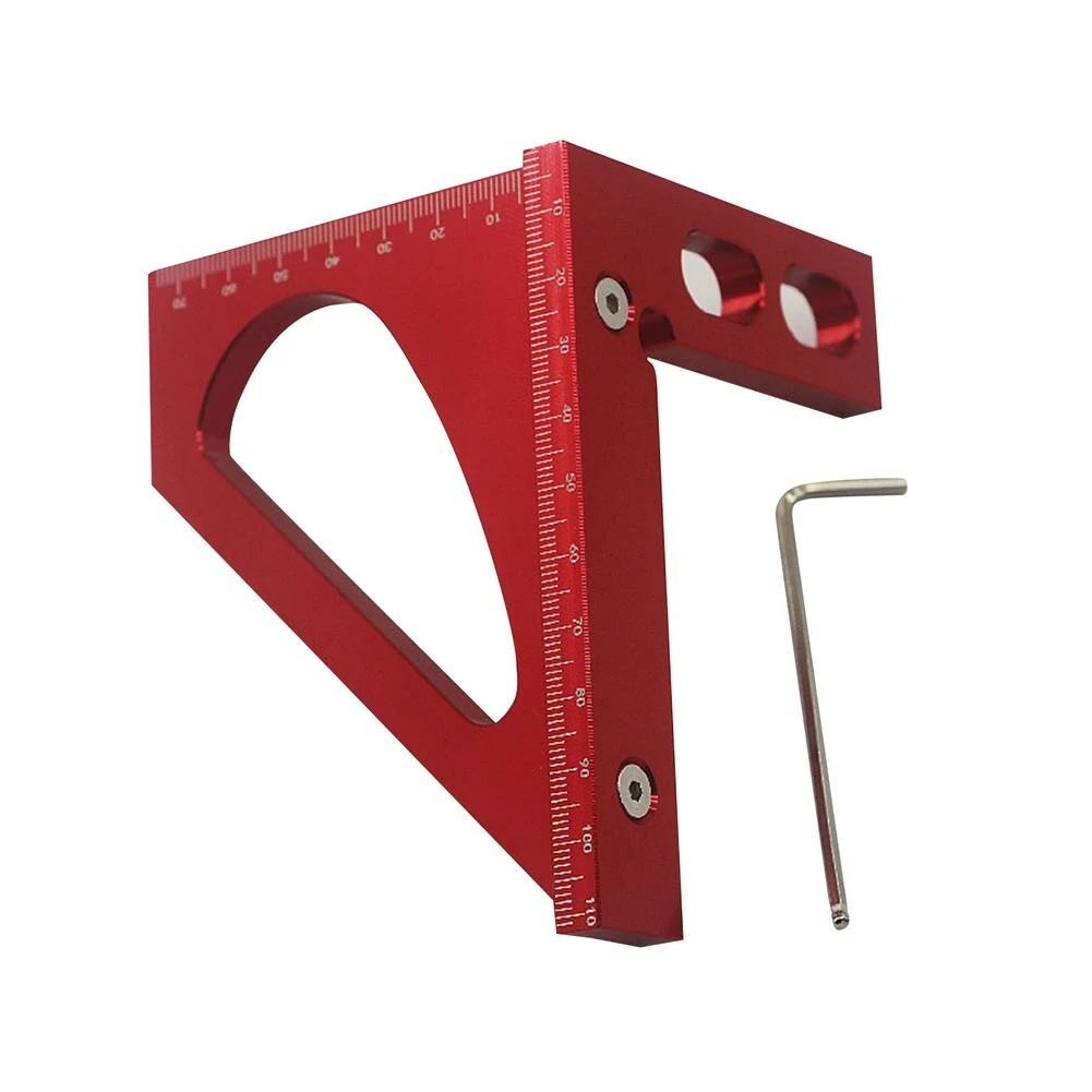 Woodworking Triangle Square Ruler | Precision Angle Measuring Tool & Saw Guide - Image 2