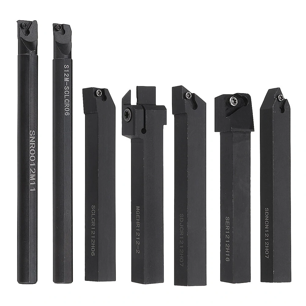 7pcs 12mm Shank Lathe Boring Bar Set - Carbide Inserts | Wood Turning Tool - Image 5