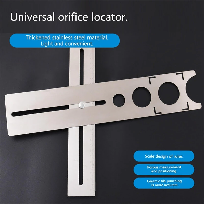 Adjustable Tile Hole Locator - Stainless Steel Drill Guide Tool for Ceramic Marble Glass - Image 4