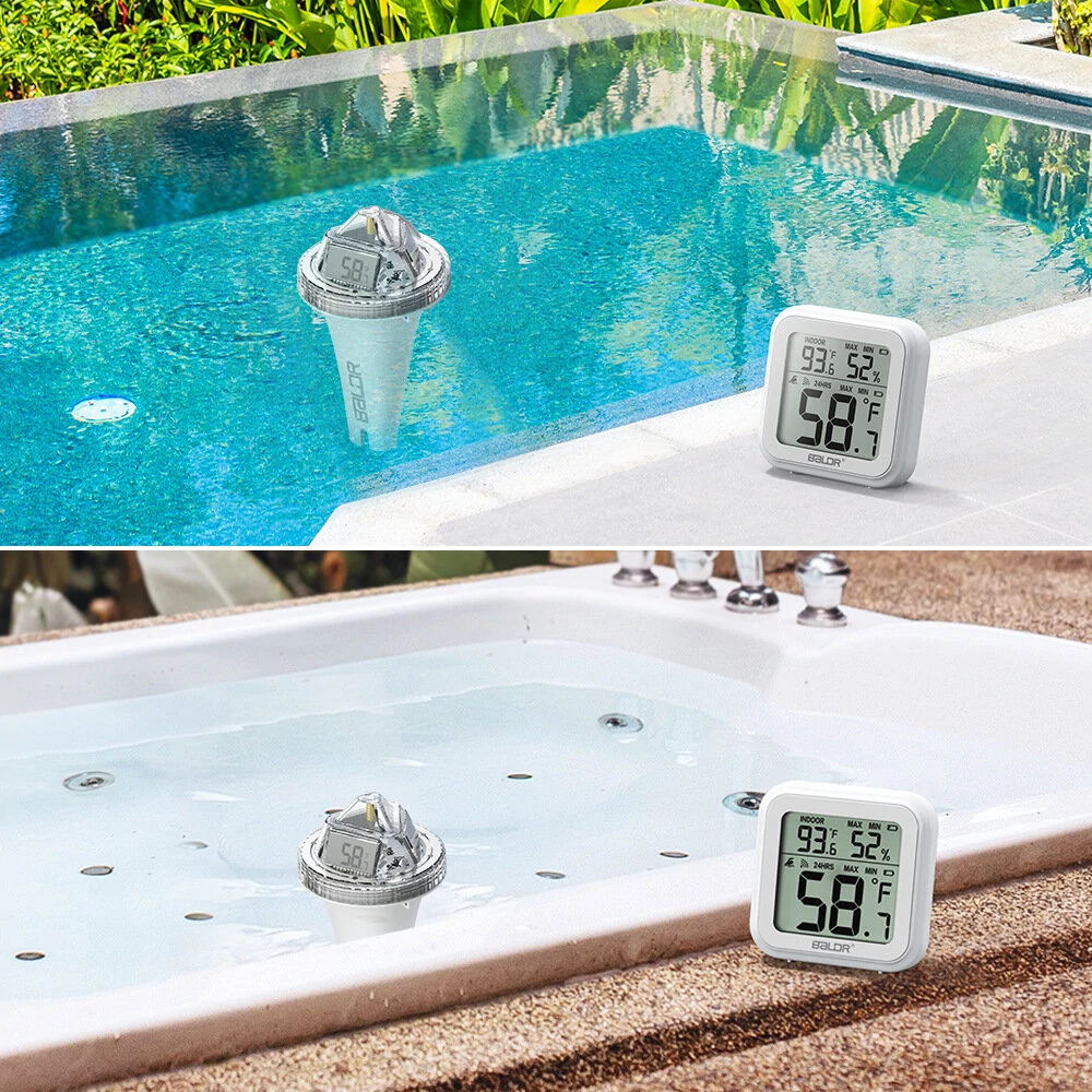 BALDR Digital Pool Thermometer - HOMGAR App | 50°C Range | Humidity & Temp - Image 2