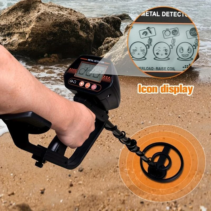 MD-4070 Beach Treasure Finder Metal Detector | High Sensitivity for Adults & Kids | 5 Coin & 3ft Depth - Image 3