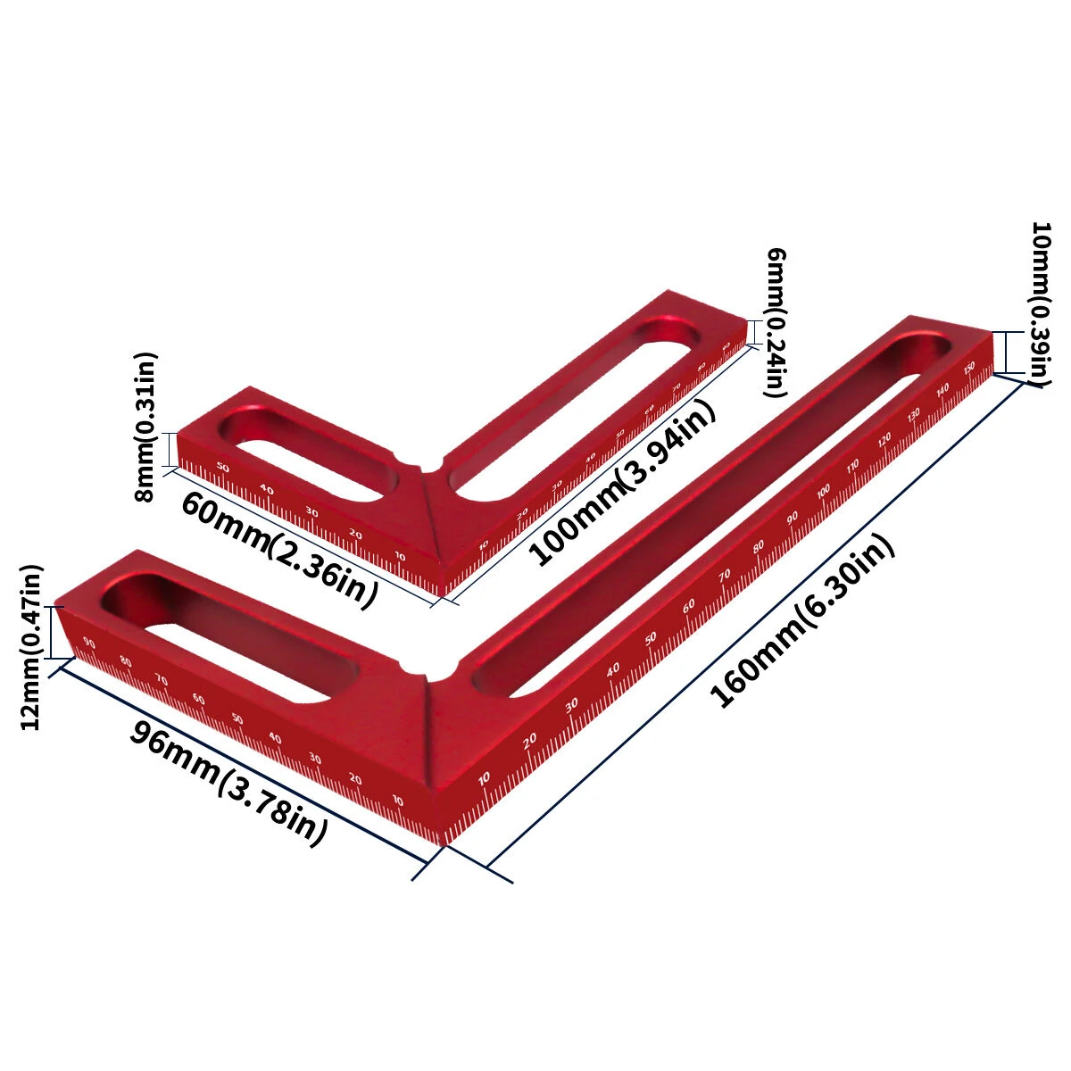 Aluminum Carpenter Square - Woodworking Right Angle Ruler & Height Gauge | 90° Calibrator - Image 5