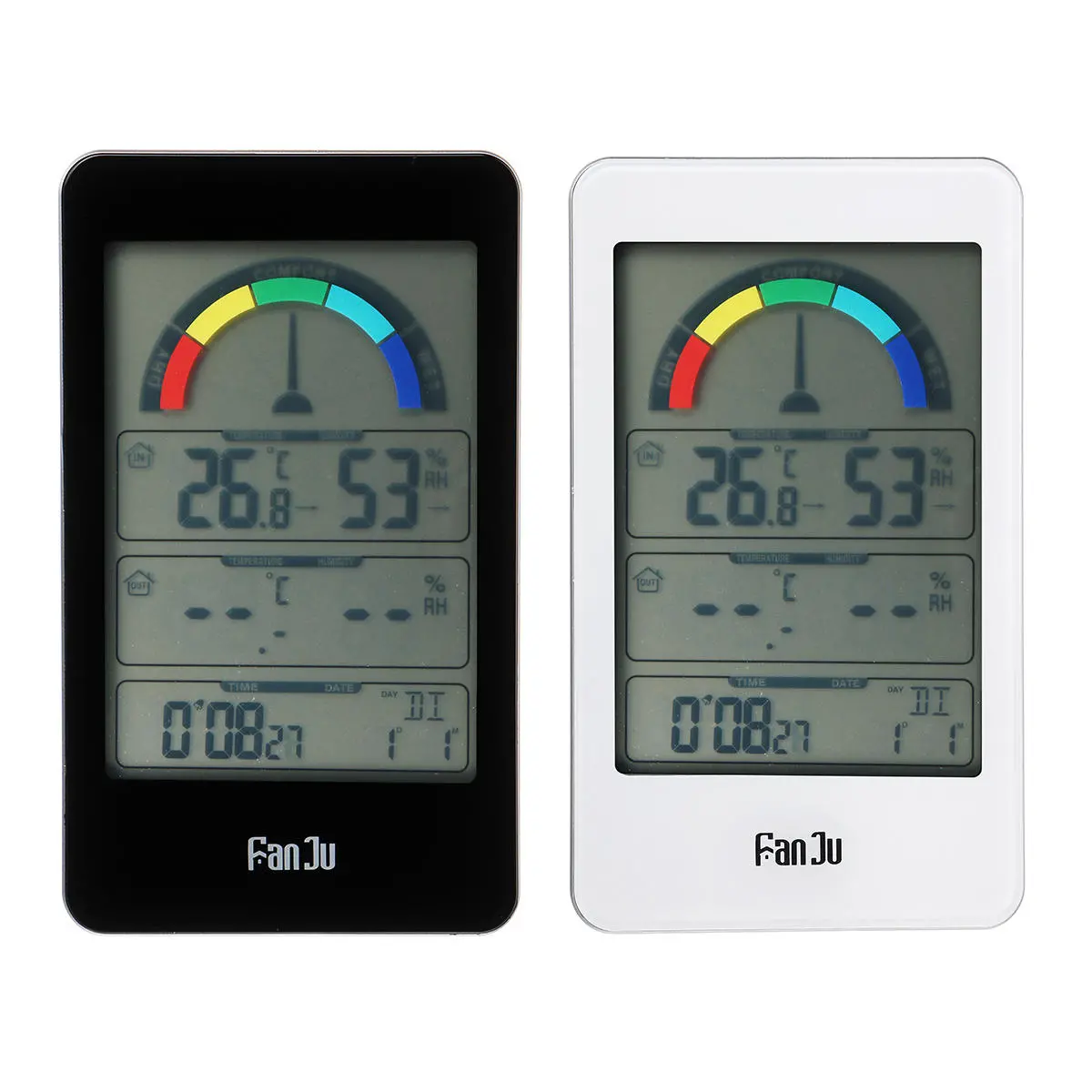 Comfort Indicator Digital Thermometer Hygrometer - Indoor Outdoor with Alarm Clock - Image 4