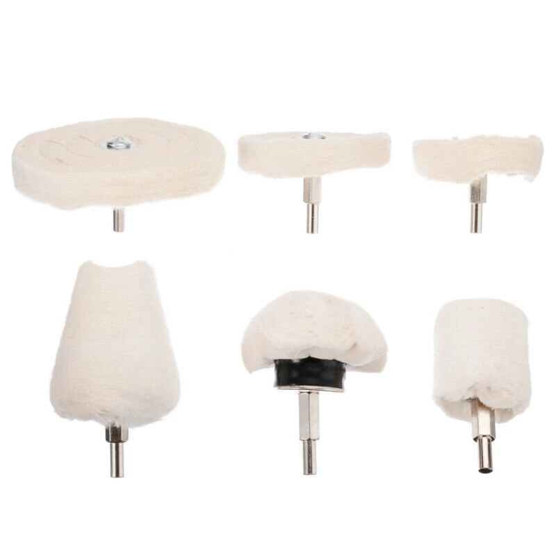 6pcs Buffing Pad Polishing Wheel Kit for Drill - Buffer Polishing Mop Pads - Image 3