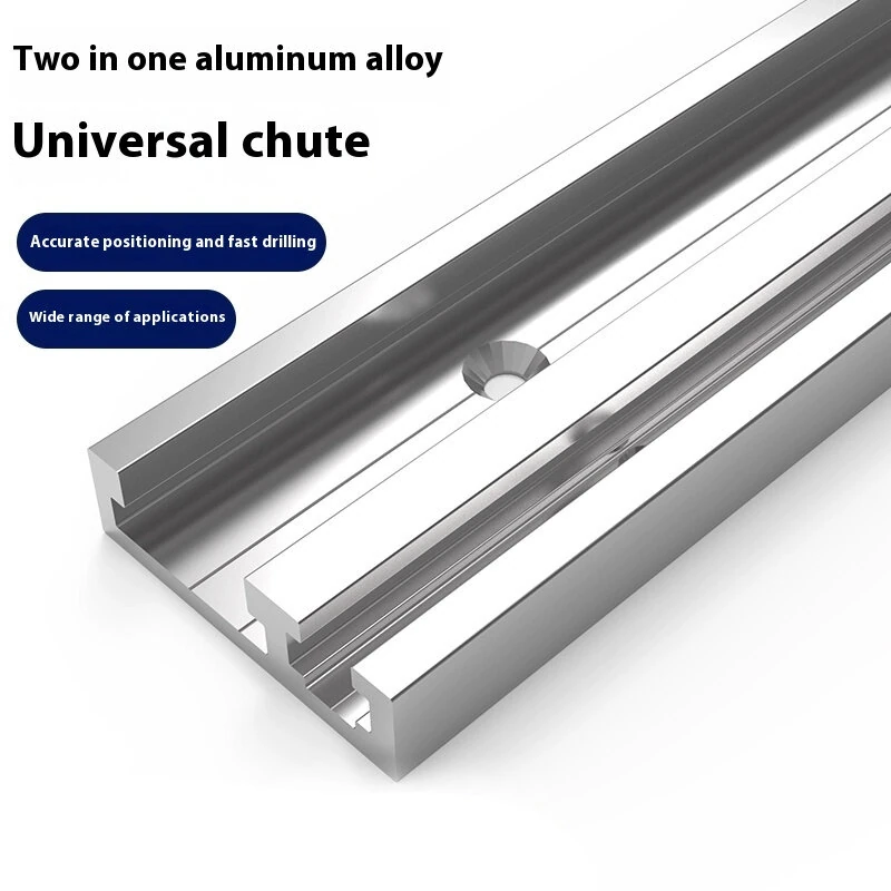 Aluminum Alloy 2-in-1 T-Track & Miter Slot Rails | Universal Combo with Accessories - Image 2