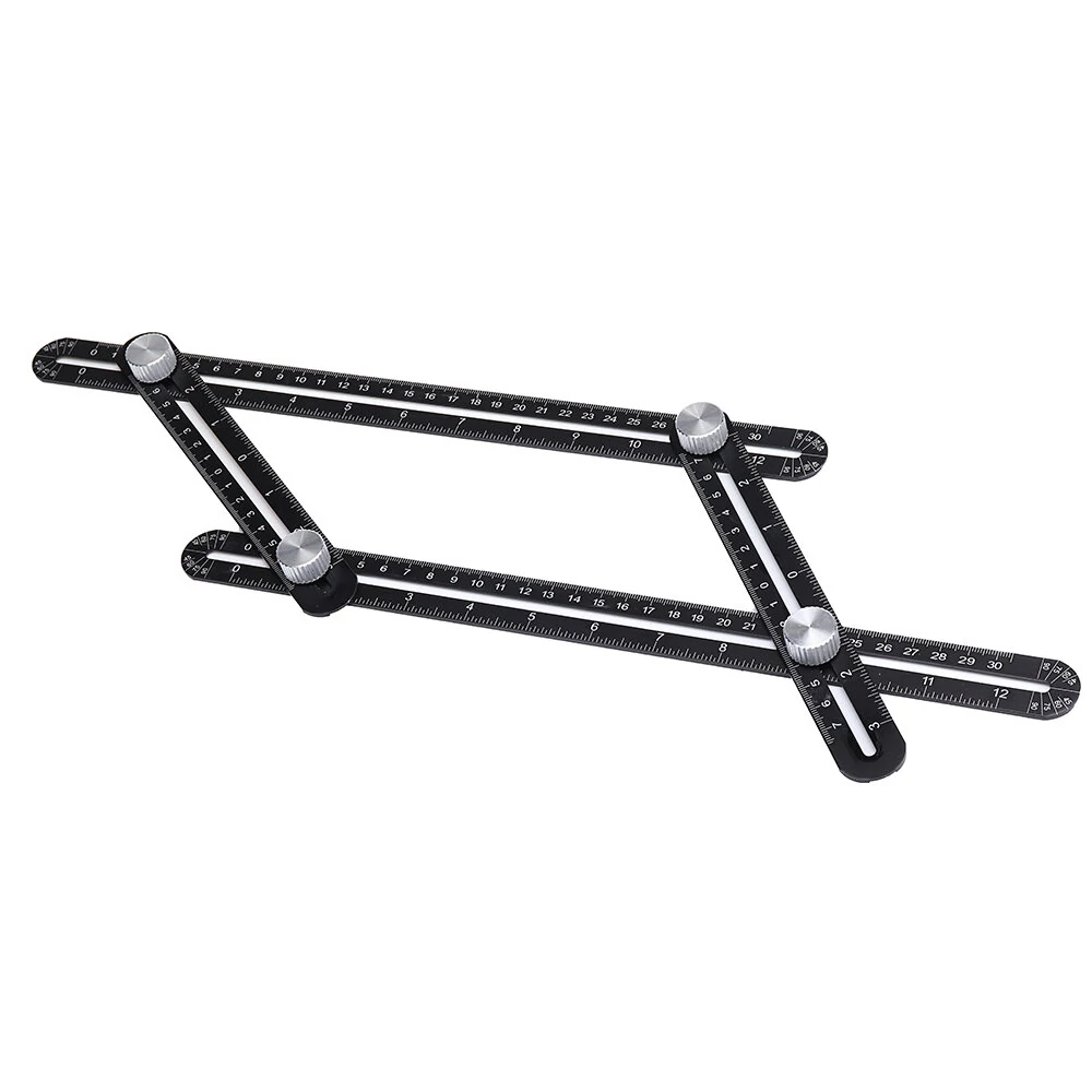 ABS Plastic Folding Ruler - 4-Fold Multifunctional Template Tool for Angle Measure - Image 5