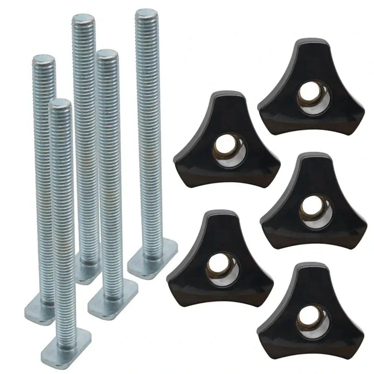 5 Pack T-Bolt Knob Kit for Miter Track & T-Slot - 1/4 & Universal Workbench Jig - Image 2