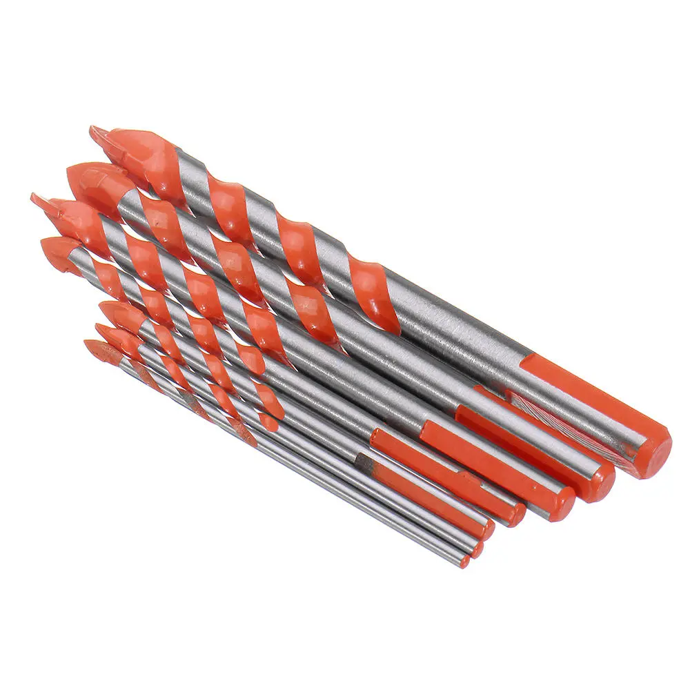 7Pcs Triangle Shank Drill Bit Set | 3-12mm for Ceramic Glass & Wall - Image 2