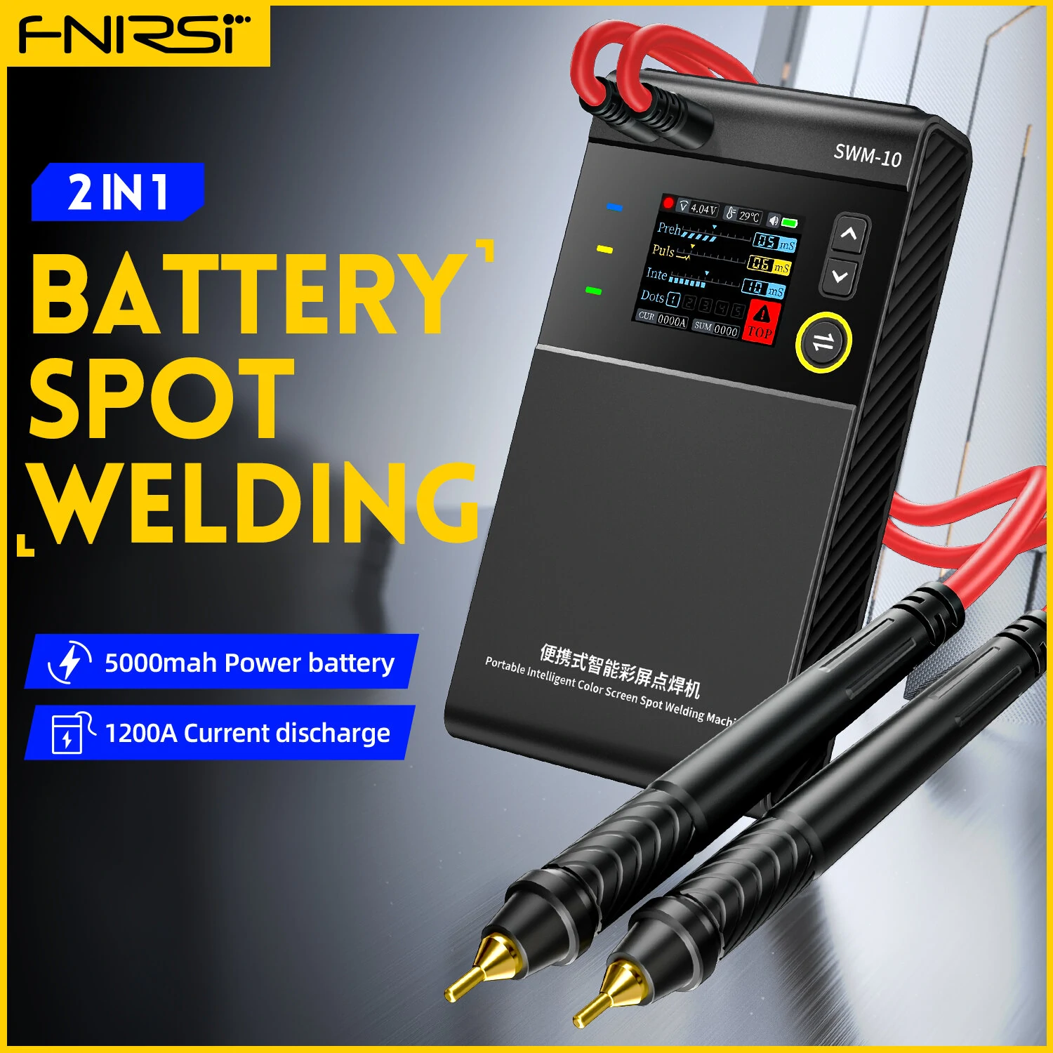 FNIRSI SWM-10 Mini Spot Welder | 0.25mm 4-Gear Adjustable | 18650 Battery Pack Tool - Image 2