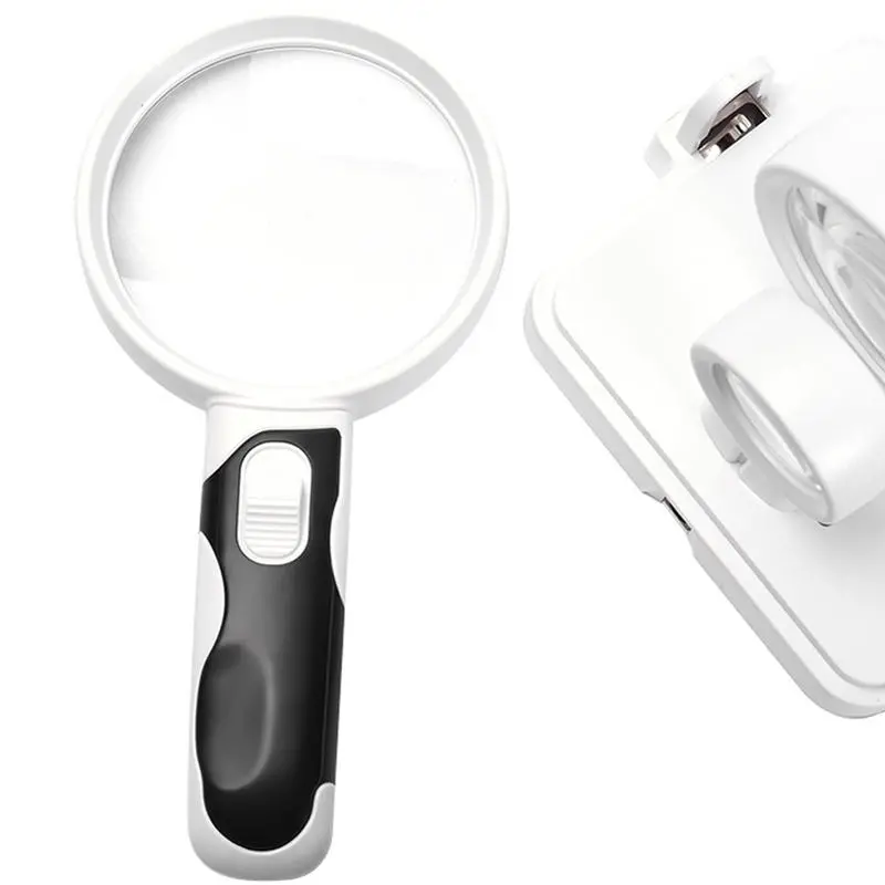 3 Lens LED Magnifier Lamp - 2.5X 5X 16X Desktop Loupe with 6 LED Lights for Soldering & Repair - Image 3