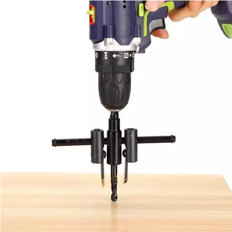 Adjustable Circle Hole Cutter - 30-300mm Wood Drill Bit | Hole Saw for Carpentry - Image 2
