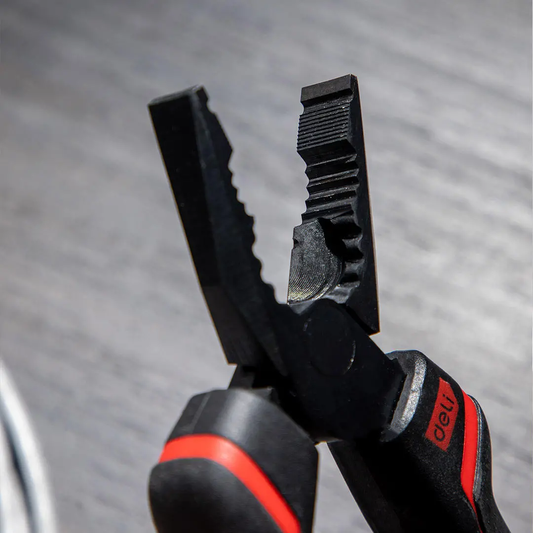 DeLi DL0104 Wire Stripper Pliers - CR-V Steel Electrician Tool | Black Red - Image 3