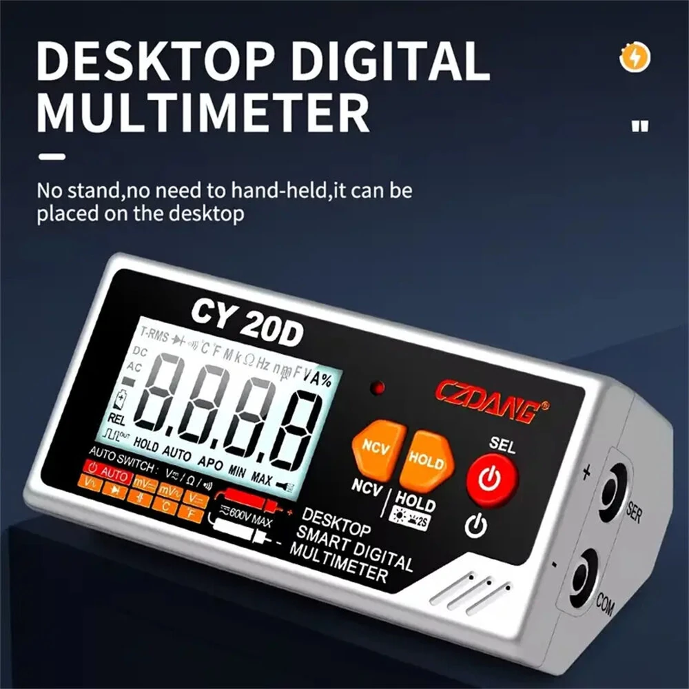 CZDANG Digital Multimeter - USB Rechargeable & Large LCD Display | High-Precision - Image 2