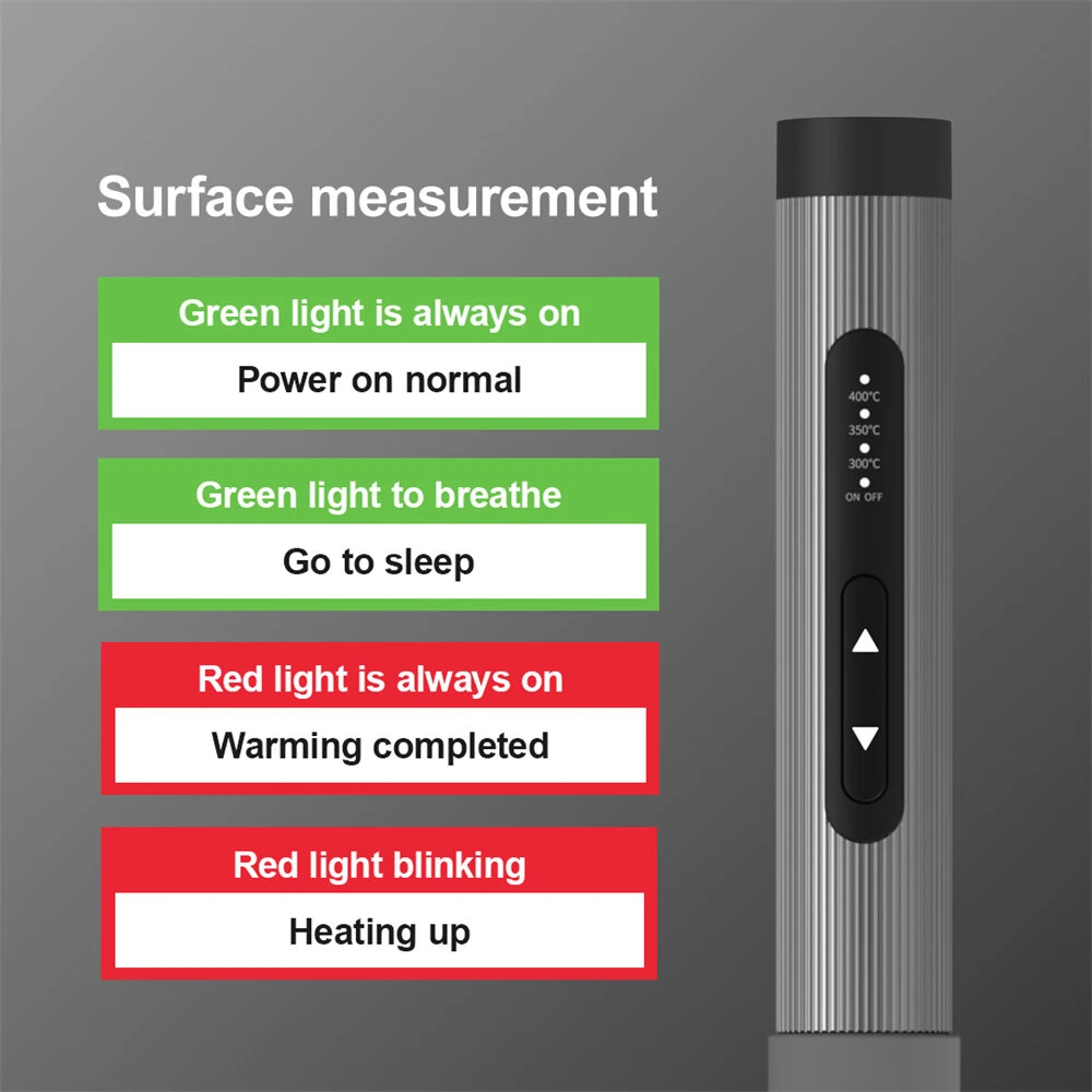 AtuMan EI2 Portable Soldering Iron - 72W Fast Heating, 300-400°C, 40g Lightweight - Image 4