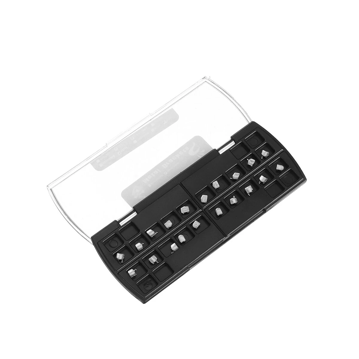 Dental Metal Mesh Base Orthodontic Bracket - 20pcs 022 Hook 345 with Storage Box - Image 2