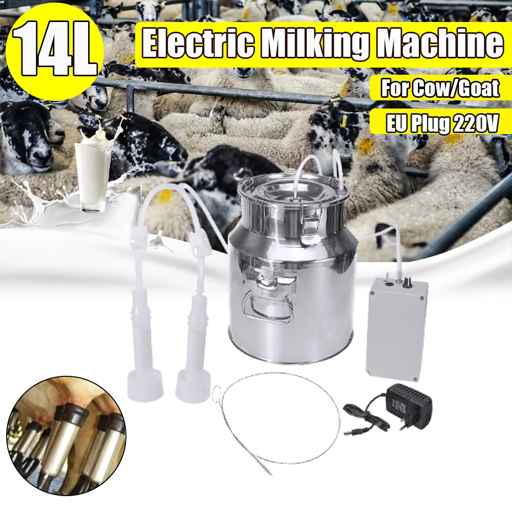 Dual Head 14L Electric Milking Machine for Cow Goat Sheep | Vacuum Pump - Image 2