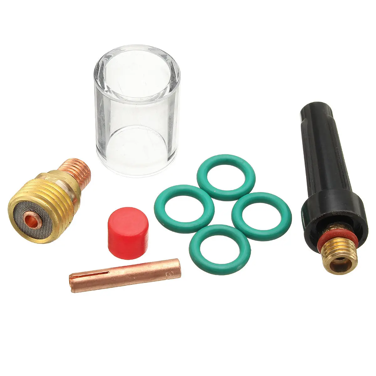 8Pcs TIG Welding Torch Kit - Gas Lens Glass Cup For WP-9/20/25 Series - Image 2