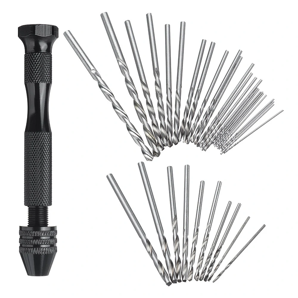 Drillpro Pin Vise Hand Drill Set - Mini Drill with Twist Bits for DIY Craft Carving - Image 3