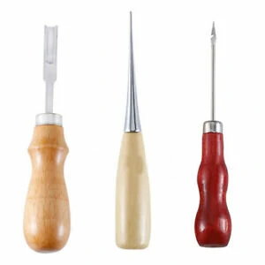 Leather Craft Sewing Punch Tool Kit - 62Pcs Cutter Carving Stitching Set - Image 2