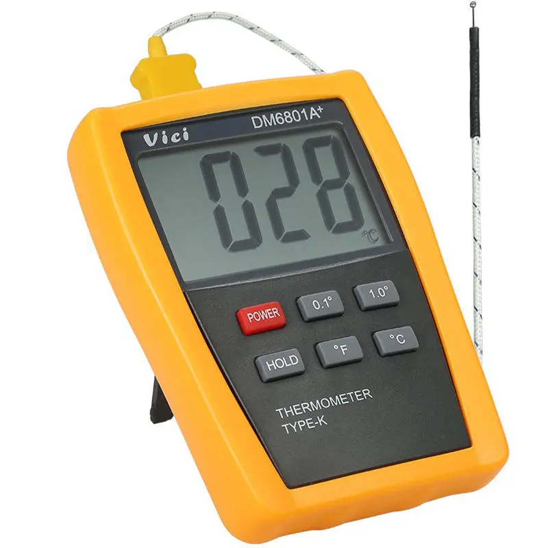 Vici DM6801A+ Digital Thermometer - Mini LCD Display with K-Type Thermocouple - Image 2