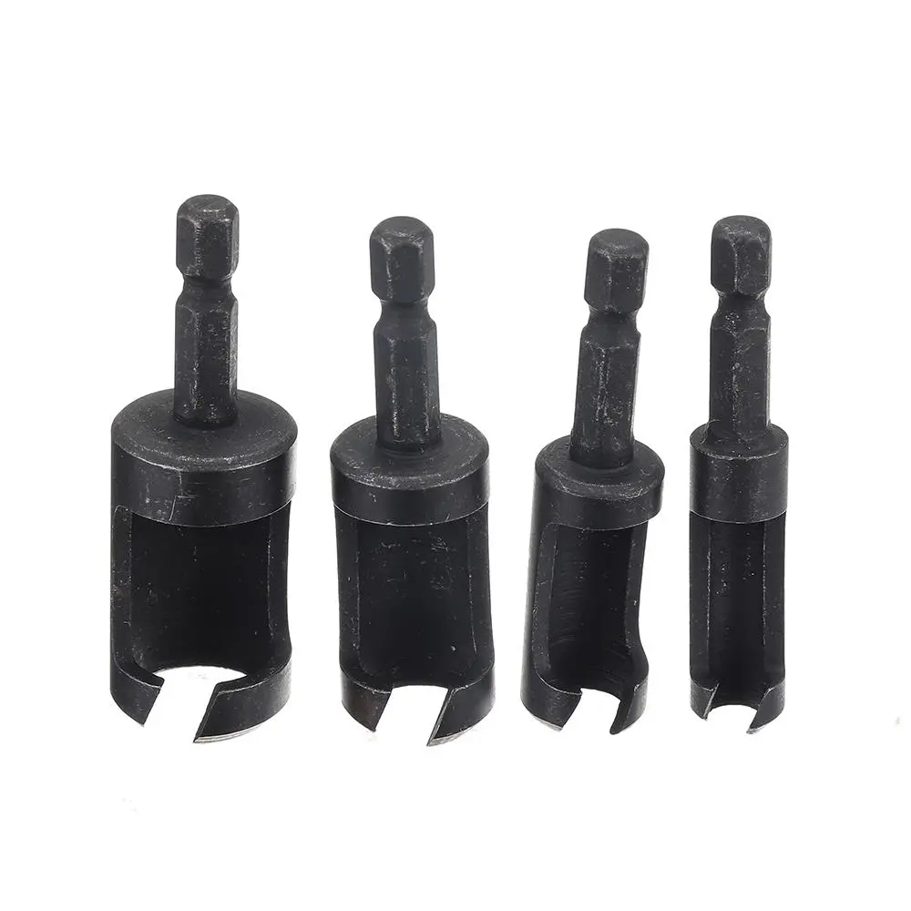 Drillpro 4pc Hex Shank Tenon Plug Cutter Set - 6/10/13/16mm | Woodworking Drill Bits - Image 3