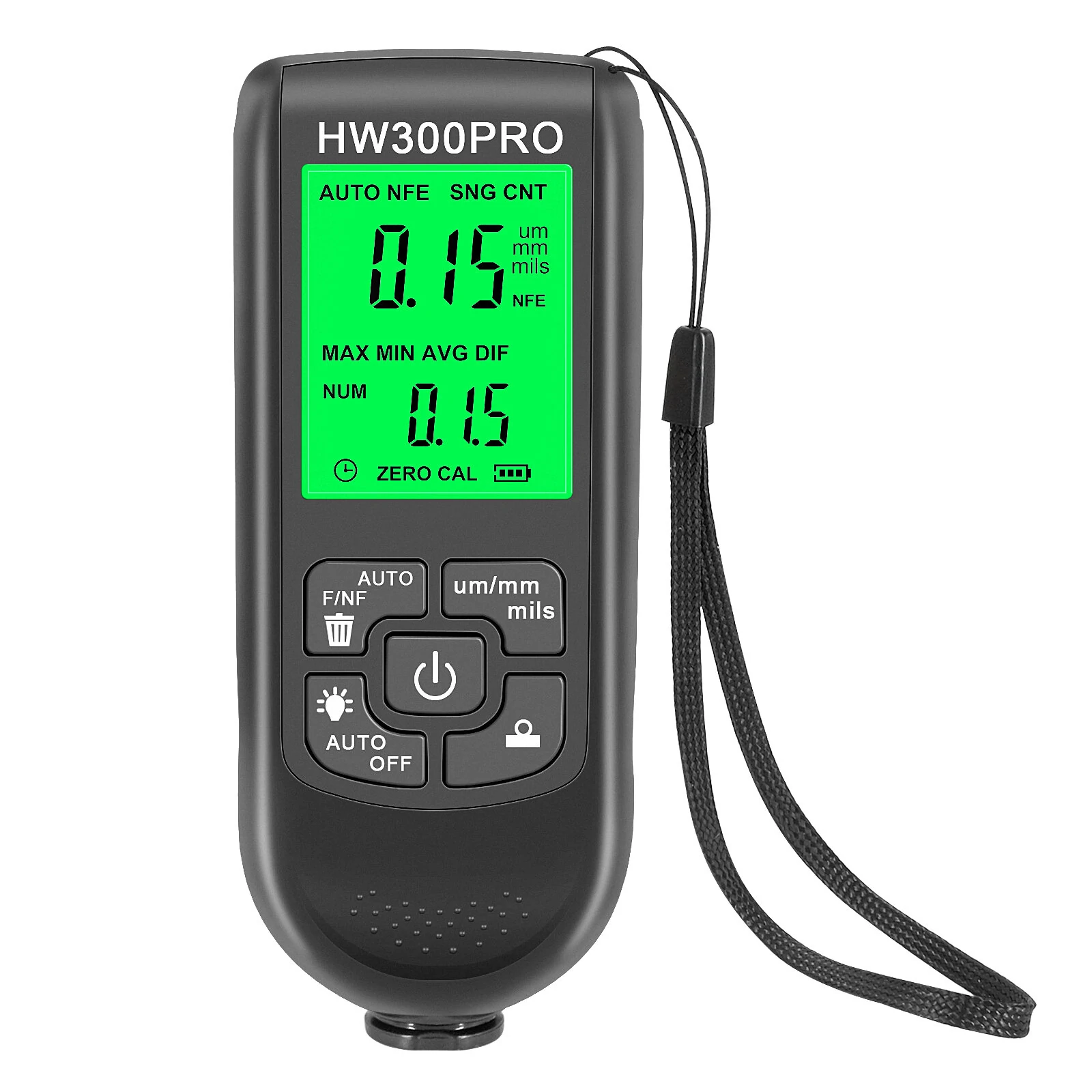 HW-300PRO Paint Thickness Gauge 0-2000µm | Car Paint & Coating Tester | Automotive Film Meter - Image 2