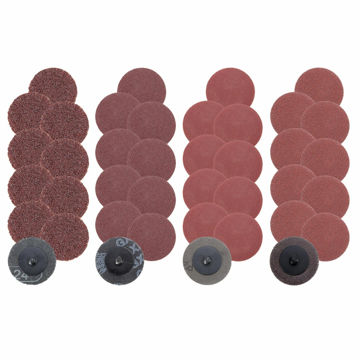 40pcs 2 Inch Roll Lock Sanding Discs | 24 60 120 240 Grit Sandpaper Kit - Image 2